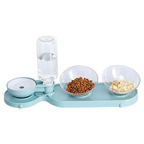 Sytaun Automatischer 500 ml Wasserspender Katze Hund Futter Futterspender Tränke Haustier Blau von Sytaun