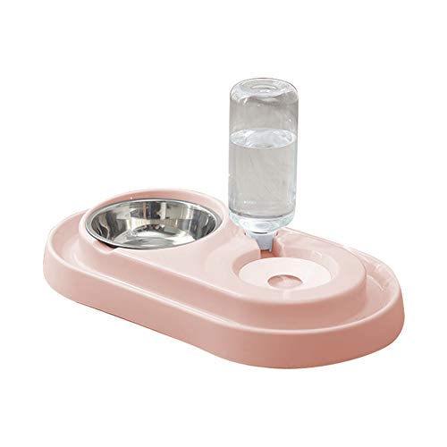 Sytaun Automatischer 500 ml Wasserspender Katze Hund Futter Futterspender Trinknapf Haustier Rosa von Sytaun