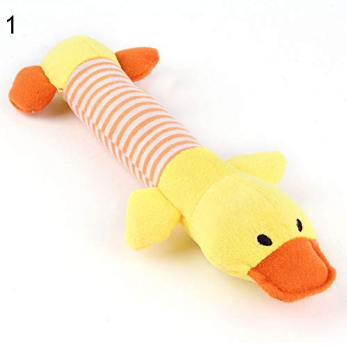Sytaun Dog Squeaky Toys Keine Füllung, Chew Squeaker Squeaky Plüsch Sound Dog Toys Ente von Sytaun