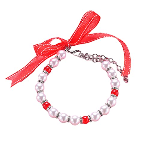 Sytaun Halskette für Hunde, verstellbar, für den Urlaub, Rot von Sytaun