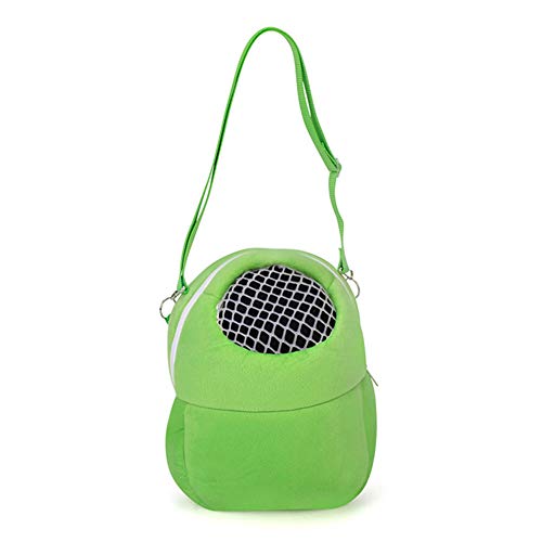 Sytaun Hamster Transporttasche für kleine Haustiere, tragbar, atmungsaktiv, Netzstoff, Grün, Größe L von Sytaun