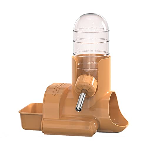 Sytaun Hamster-Wasserflasche, auslaufsicher, abnehmbar, leuchtend, stehend, Hamsterhöhle, Trinkkäfig, Zubehör, Orange von Sytaun