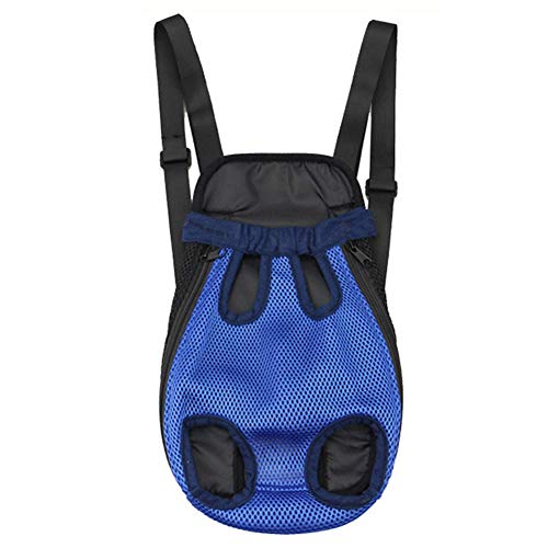 Sytaun Haustier-Tragetasche, Haustier-Tragetasche Rucksack Verstellbare Vordere Katze Hundebeine Schwanz Aus Brust Reisetasche Dunkelblau SNone von Sytaun