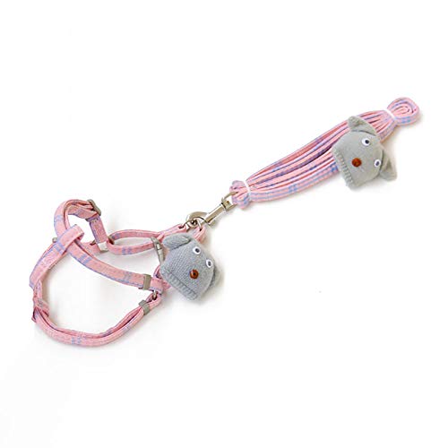 Sytaun Hundegeschirr, verstellbar, kerngesponnene Metallschnalle, Baumwolle, Größe M, Pink von Sytaun