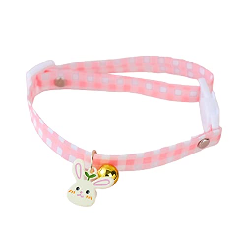 Sytaun Katzenhalsband, bequem zu tragen, Mini-Halsband für Welpen, Katzen, mit Glöckchen, Hellrosa von Sytaun