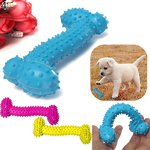 Sytaun Pet Chew Toy, Welpe Pet Dog Bunte Zahnärztliche Zahnen Gesunde Zähne Chew Training Play Ball Toy Gummiknochen von Sytaun