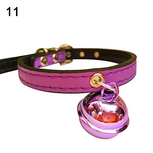 Sytaun Mode Weihnachts Feier Welpen Hund Katze Kätzchen Kunstleder Glocke Halskette 11# XS von Sytaun