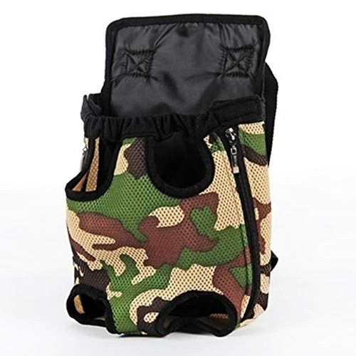 Sytaun Pet Carrier Bag, Outdoor-Reisen Pet Dog Camouflage Brust Breathable Schultertasche Rucksack Armeegrün LNone von Sytaun