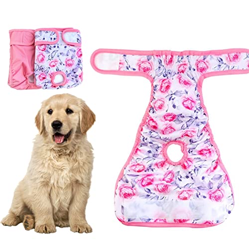 Sytaun Pet Dog-Dog-Belästigungs-Hosen Bequeme ausdrucks ichere Stoff Windeln für Haustiere Rosa XL. von Sytaun