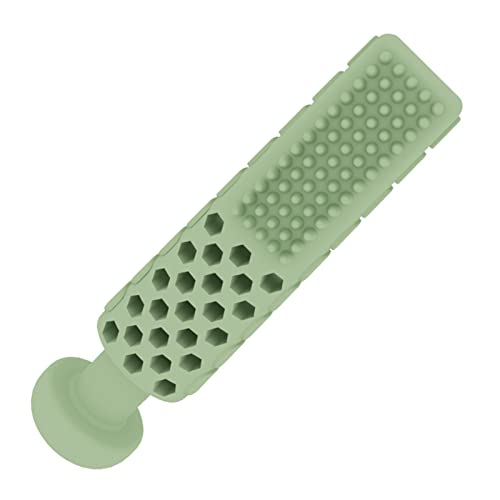 Sytaun Pet Molar Toy Multifunctional Reusable Dental Care Toothpaste Shape Pet Squaky Toy Pet Supplies Green von Sytaun