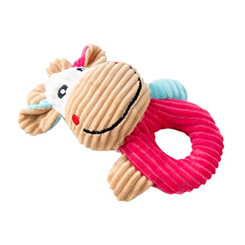 Sytaun Pet Stuffed Toy Biss - Lindert Langeweile Interaktives Spielzeug Plüschtier Spielzeug Hund Kauspielzeug für drinnen und draußen Kuh von Sytaun