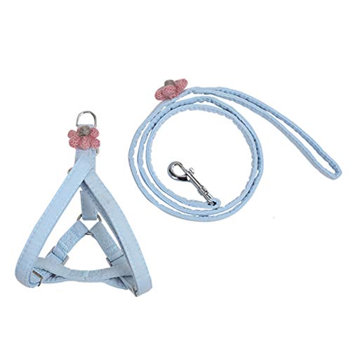 Sytaun Verstellbarer Brustgurt für Katzen Traktion Seil, Leine, Haustier Blau S von Sytaun