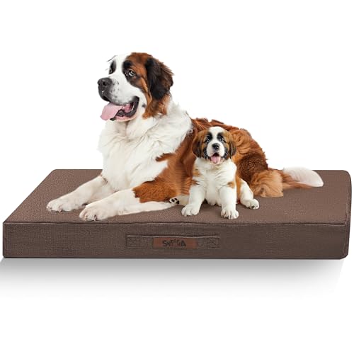 Sytopia 127 cm kaufestes Hundebett, XXL, Outdoor, wasserdichtes Haustierbett für extra große Hunde, waschbar, orthopädisch, Hundebox-Pad, unterstützt bis zu 59 kg, Karamell Sytopia 127 cm kaufestes Hundebett, XXL, Outdoor, wasserdichtes Haustierbett für extra große Hunde, waschbar, orthopädisch, Hundebox-Pad, unterstützt bis zu 59 kg, Karamell von Sytopia