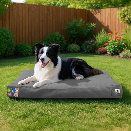 Sytopia 91,4 cm großes Hundebett aus Segeltuch für große Hunde, strapazierfähig, wasserdicht, kaufest und waschbar, abnehmbarer Bezug, ideal für Käfige, Terrasse, Indoor- und Outdoor-Abenteuer von Sytopia