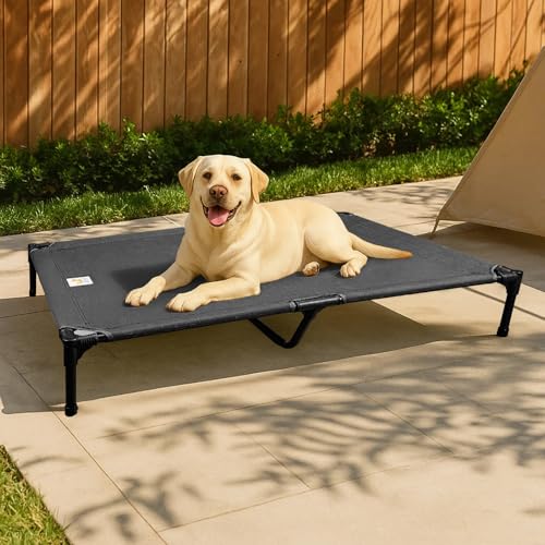 Sytopia Erhöhtes Hundebett für Hunde, groß, Dunkelgrau von Sytopia