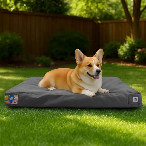 Sytopia Hundebett aus Segeltuch für mittelgroße Hunde, 76,2 cm, strapazierfähig, wasserdicht, kaufest und waschbar, abnehmbarer Bezug, ideal für Käfige, Terrasse, Indoor- und Outdoor-Abenteuer von Sytopia