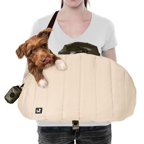 Sytopia Hundetragetasche für mittelgroße Hunde, Reisebrieftasche für Hunde bis zu 11,3 kg 2024-0722 (warmes Beige) von Sytopia