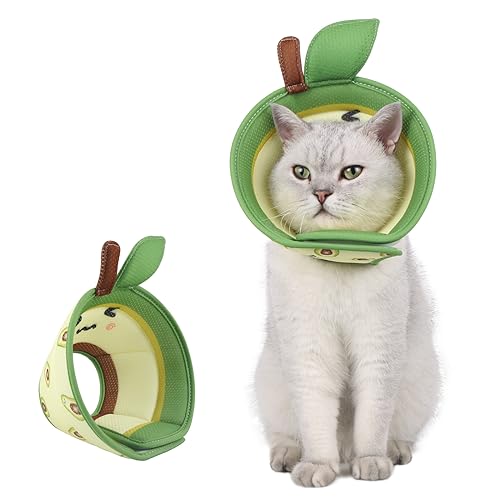 Syzplnwy Verstellbares, weiches Katzenhalsband – Donut-Kegel für Kätzchen, Katzen und Hunde nach Operationen, um Beißen zu verhindern, Avocado-L Syzplnwy Verstellbares, weiches Katzenhalsband – Donut-Kegel für Kätzchen, Katzen und Hunde nach Operationen, um Beißen zu verhindern, Avocado-L von Syzplnwy