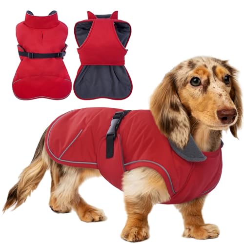 T'CHAQUE Dackelmantel – Wasserdichter Hunde-Wintermantel mit reflektierendem Fleecefutter für kaltes Wetter T'CHAQUE Dackelmantel – Wasserdichter Hunde-Wintermantel mit reflektierendem Fleecefutter für kaltes Wetter von T'CHAQUE