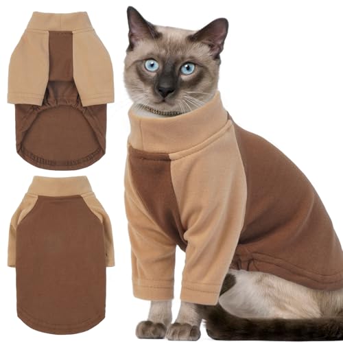 T'CHAQUE Sphynx Katzenpullover, Katzenpullover nur für Katzen, haarloses Katzen-Shirt, weiche Kätzchen-Kleidung, niedlicher Katzen-Pyjama, Haustierkleidung mit Ärmeln, Pullover, Katzen-Shirt T'CHAQUE Sphynx Katzenpullover, Katzenpullover nur für Katzen, haarloses Katzen-Shirt, weiche Kätzchen-Kleidung, niedlicher Katzen-Pyjama, Haustierkleidung mit Ärmeln, Pullover, Katzen-Shirt von T'CHAQUE