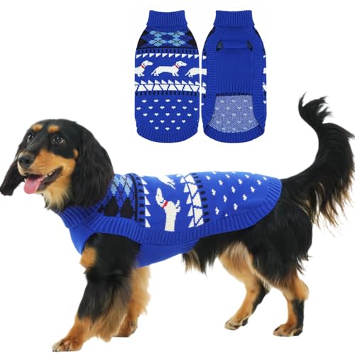 Ultraweicher und dehnbarer Rollkragenpullover, Dackel-Strickpullover, Herbst/Winter, Weihnachtsstrickpullover, Hundekleidung für Mädchen und Jungen, Welpen-Outfit für männliche weibliche Weenie-Hunde Ultraweicher und dehnbarer Rollkragenpullover, Dackel-Strickpullover, Herbst/Winter, Weihnachtsstrickpullover, Hundekleidung für Mädchen und Jungen, Welpen-Outfit für männliche weibliche Weenie-Hunde von T'CHAQUE