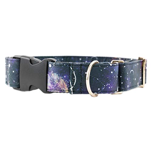 T.A.Bird Weltraum-Hundehalsband Galaxy Martingale Hundehalsbänder Planet Hundehalsband Extra Groß Hundehalsband XL Halsband Dicke Hundehalsbänder (S) von T.A.Bird