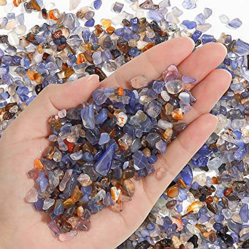 T4U 450g Kieselsteine Garten Aquarium Kies für Aquarium Blumentopf Deko Sand Steine, Unregelmäßig Geformte Kieselsteine Garten kleine Natur Kristall Achat Kies für Sukkulenten Kaktus Terrarium DIY von T4U