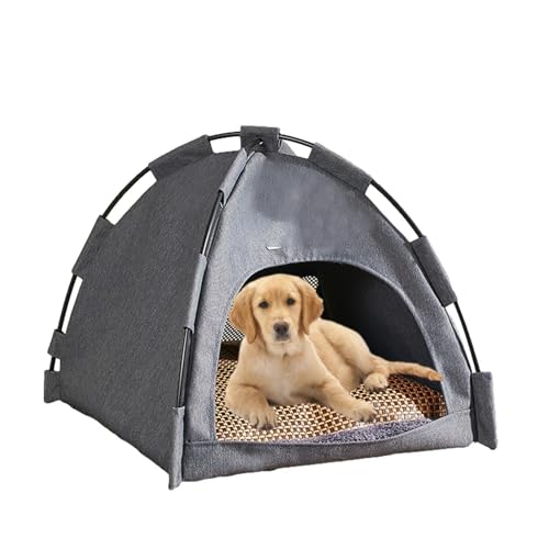 Haustier-Tipi, Katzenzelt, Katzenbett, Haustierzelt, 42 x 42 x 38 cm, tragbar, faltbar, für Welpen, Tipi, Katzenbett, Haustierkäfig für Katzen, Hunde von TABSIRAH