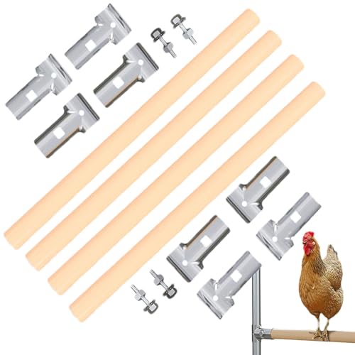 Hühnerstall Sitzstangen für Stall – 4 stabile Überdachung – Hühnerstall-Zubehör, einfache Montage, verzinkter Ständer, Kükenstall für Stall & Brutstätte, Henne Hühnerstall Sitzstangen für Stall – 4 stabile Überdachung – Hühnerstall-Zubehör, einfache Montage, verzinkter Ständer, Kükenstall für Stall & Brutstätte, Henne von TABSIRAH