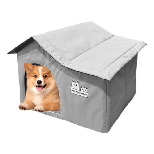 Katzenhaus | Kühlende Haustierruhe | Faltbare Katzen- und Hundehütte Indoor Outdoor Haustierhöhle Belüftung & Kühlung für heißes kaltes Wetter Balkon Wohnzimmer von TABSIRAH