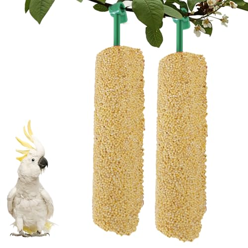 Sittich-Leckerli-Sticks | 2 Stück Sittich-Leckerlis – Vogel-Snacks – Trainingsfutter Belohnungen zum Kauen und Futtersuche für Myna Finken Conure Papagei Sittich-Leckerli-Sticks | 2 Stück Sittich-Leckerlis – Vogel-Snacks – Trainingsfutter Belohnungen zum Kauen und Futtersuche für Myna Finken Conure Papagei von TABSIRAH