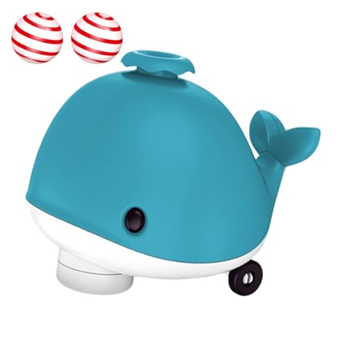 TABSIRAH Elektrische Wal schwimmende Ball Spielzeug | Wal geformt Ball blasen Spielzeug - flexible Räder & Musik Funktion, Kühlventilator, Haustier Lieferungen, Balancieren Blasen Spiele für von TABSIRAH