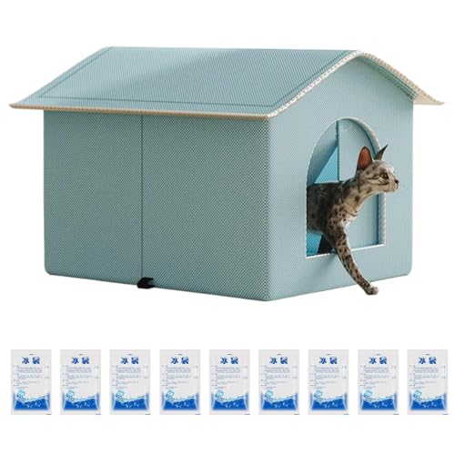 TABSIRAH Haustier-Kühlhaus – geschlossener Kühlunterstand für Hunde, Heißwetterbedarf, Kätzchen-Isolierung, Eishaus für kleine, große, mittelgroße Katzen TABSIRAH Haustier-Kühlhaus – geschlossener Kühlunterstand für Hunde, Heißwetterbedarf, Kätzchen-Isolierung, Eishaus für kleine, große, mittelgroße Katzen von TABSIRAH