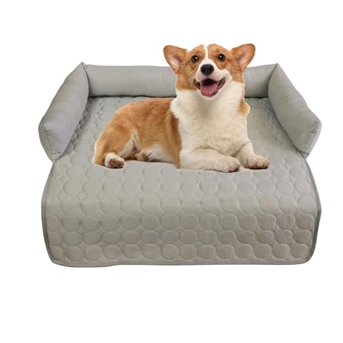 TABSIRAH Kühlendes Hundebett, 90 x 90 cm, waschbar, kühlendes Hundebett, rutschfeste Kissenmatte, Decke, Couch für Büros, Wohnzimmer, Haus, Hinterhof, Schlafzimmer, Terrasse, Senioren, Welpen TABSIRAH Kühlendes Hundebett, 90 x 90 cm, waschbar, kühlendes Hundebett, rutschfeste Kissenmatte, Decke, Couch für Büros, Wohnzimmer, Haus, Hinterhof, Schlafzimmer, Terrasse, Senioren, Welpen von TABSIRAH