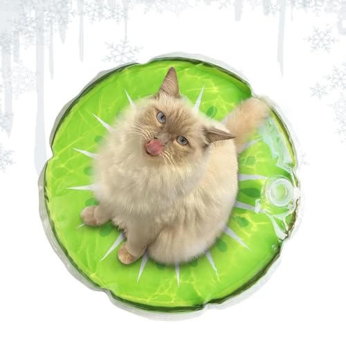 TABSIRAH Kühlmatte für Katzen, niedliches Wassersensorik-Pad für Welpen, faltbar, auslaufsicher, rund, Kühlmatte für Hunde und Katzen, mit Obstmuster TABSIRAH Kühlmatte für Katzen, niedliches Wassersensorik-Pad für Welpen, faltbar, auslaufsicher, rund, Kühlmatte für Hunde und Katzen, mit Obstmuster von TABSIRAH