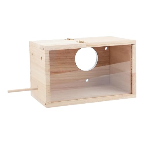 TABSIRAH Nistkasten - Wellensittich Nistkasten - Transparenter Brutkasten - Naturholz Brutkasten - Sichtbares Design Nymphensittich-Nisthaus für Käfig Transparent Vogelhaus Sittich Nistkasten TABSIRAH Nistkasten - Wellensittich Nistkasten - Transparenter Brutkasten - Naturholz Brutkasten - Sichtbares Design Nymphensittich-Nisthaus für Käfig Transparent Vogelhaus Sittich Nistkasten von TABSIRAH