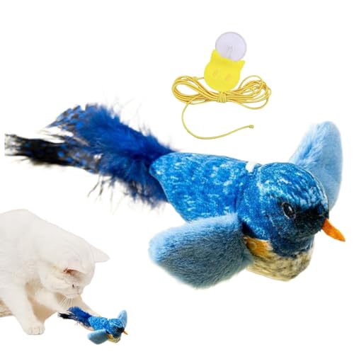 TABSIRAH Vogel-Katzenspielzeug – Zwitschern, Tweet berührungsaktiviertes Kätzchenspielzeug – realistisches Zwitschern aus Plüsch – simuliertes Zwitschern Vögel – Katzenspielzeug flatternd – perfektes TABSIRAH Vogel-Katzenspielzeug – Zwitschern, Tweet berührungsaktiviertes Kätzchenspielzeug – realistisches Zwitschern aus Plüsch – simuliertes Zwitschern Vögel – Katzenspielzeug flatternd – perfektes von TABSIRAH