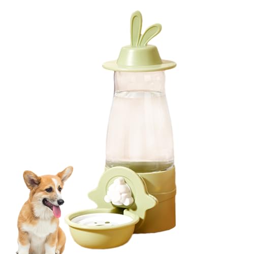 TADAYIM Kaninchen-Wasserspender, Wasserflasche für Kaninchenkäfig | Hängender Wasserbrunnenspender,Automatischer Wasserspender mit Schwerkraft, käfigfreundlich, tropffreier Wasserspender, 600 ml, für von TADAYIM
