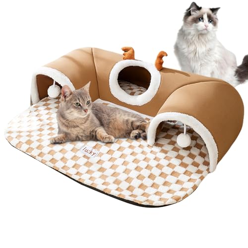 TADAYIM Katzenbett Mit Tunnel,Katzen Tunnel Flausch | Warmes Zelt Spielzeug Für Haustiere Katze Hund Draußen Outdoor Wand- Und Eckbereich TADAYIM Katzenbett Mit Tunnel,Katzen Tunnel Flausch | Warmes Zelt Spielzeug Für Haustiere Katze Hund Draußen Outdoor Wand- Und Eckbereich von TADAYIM