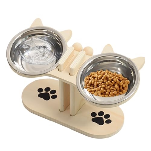 TADAYIM Katzenfutter- Und Wasserspender,Rutschfest Höhenverstellbar Hundenapf Set - Haustier Futterstation für Mehrhaustierhaushalte mit Futter und Wassernapf geeignet für Kätzchen Welpen und Senioren TADAYIM Katzenfutter- Und Wasserspender,Rutschfest Höhenverstellbar Hundenapf Set - Haustier Futterstation für Mehrhaustierhaushalte mit Futter und Wassernapf geeignet für Kätzchen Welpen und Senioren von TADAYIM