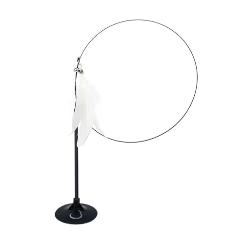 Katzenspielzeug, neckender Katzenstab, interaktives Spielzeug, Kätzchenfedern, Zauberstab mit Glocke, Saugnapf, Spielzeug, Spielen mit Katzen, Haustierzubehör katzenspielzeug maus(Ordinary White) von TADSFVC