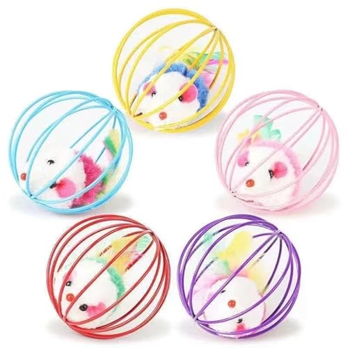 Spielzeug mit falscher Maus im Rattenkäfigball für Haustiere, Katzen, Kätzchen, Katzenspielzeug für Innenräume, Katzenspielzeug, Federstab, Übungs-Katzenspielzeug Spielzeug mit falscher Maus im Rattenkäfigball für Haustiere, Katzen, Kätzchen, Katzenspielzeug für Innenräume, Katzenspielzeug, Federstab, Übungs-Katzenspielzeug von TADSFVC