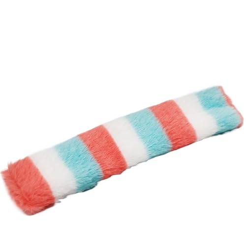 TADSFVC 1 Stücke Katzenkissen Nachfüllbare Katzenminze Crinkle Papier Fuzzy Spielzeug Crinkle Sound Kätzchen Plüsch Spielzeug Interaktive Kitty Übung katzenspielzeug Maus(White Pink Blue) von TADSFVC