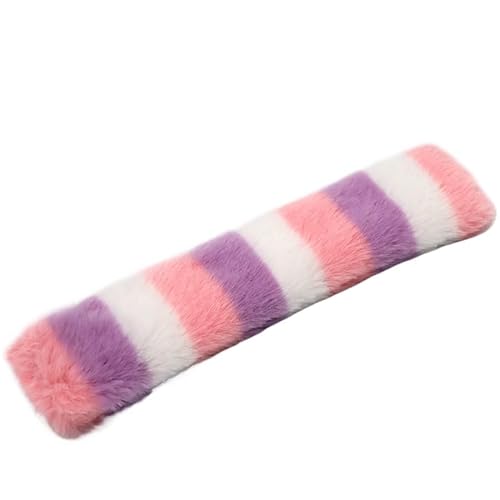 TADSFVC 1 Stücke Katzenkissen Nachfüllbare Katzenminze Crinkle Papier Fuzzy Spielzeug Crinkle Sound Kätzchen Plüsch Spielzeug Interaktive Kitty Übung katzenspielzeug Maus(White Purple Pink) von TADSFVC
