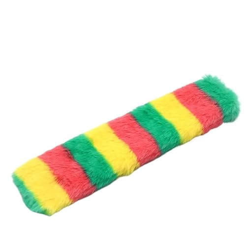 TADSFVC 1 Stücke Katzenkissen Nachfüllbare Katzenminze Crinkle Papier Fuzzy Spielzeug Crinkle Sound Kätzchen Plüsch Spielzeug Interaktive Kitty Übung katzenspielzeug Maus(Yellow Red Green) von TADSFVC