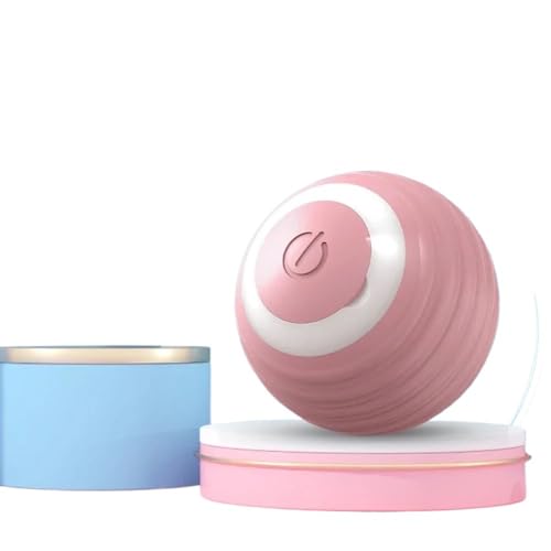 TADSFVC Katzenbaum-Jagdspielzeug Zeigerprodukte Spielzeug for Badezimmer Katzenbedarf Vibration 360 ° automatisch rotierender Ball Haustier katzenspielzeug Maus(1Pc Pink) von TADSFVC