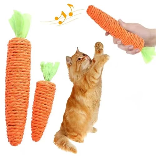 TADSFVC Katzenspielzeug Simulation Karotte Sounding Haustier Spielzeug for Kätzchen Hunde Sisal Zähneknirschen Squeak Interaktives Katzenkauspielzeug katzenspielzeug Maus(6) von TADSFVC