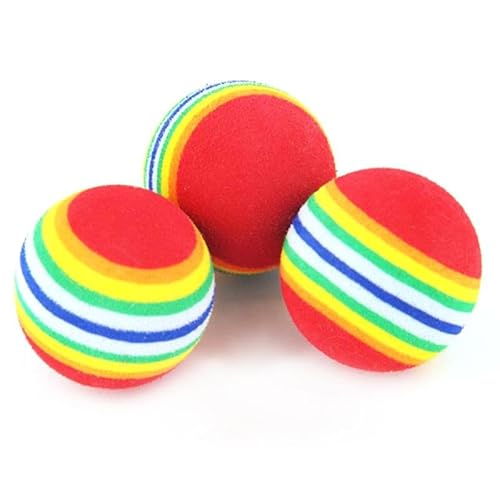 TADSFVC Katzenspielzeugbälle Interaktiv for Hauskatzen Kätzchen Lieblingsgeschenk Weicher Schaumstoffball Jagd Ruhig Spielen Katzen Sachen Supplie katzenspielzeug Maus(35cm ball-3pcs) von TADSFVC