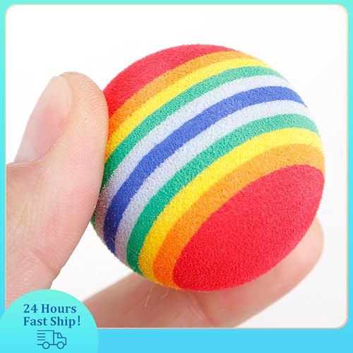 TADSFVC Regenbogen Eva Katzenspielzeug Ball Interaktives Katzen- und Hundespiel Kauen Rassel Kratzen Eva Ball Trainingsbälle Haustierspielzeug Zubehör katzenspielzeug Maus(04) von TADSFVC
