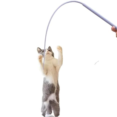 TADSFVC Silikon-Katzen-Teasing-Stick, austauschbarer Schwanz, attraktive Katzen-Teasing-Pole, Geschenk, Rattenschwanz-Stange, einfache Installation, flexibel katzenspielzeug Maus(Style A) von TADSFVC